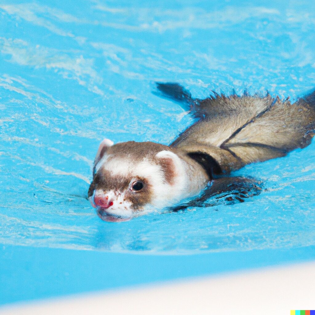 can ferret swim?