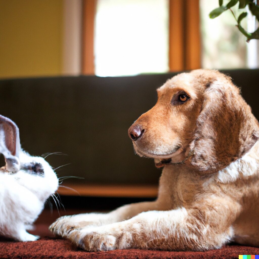 can rabbit and dog live together?