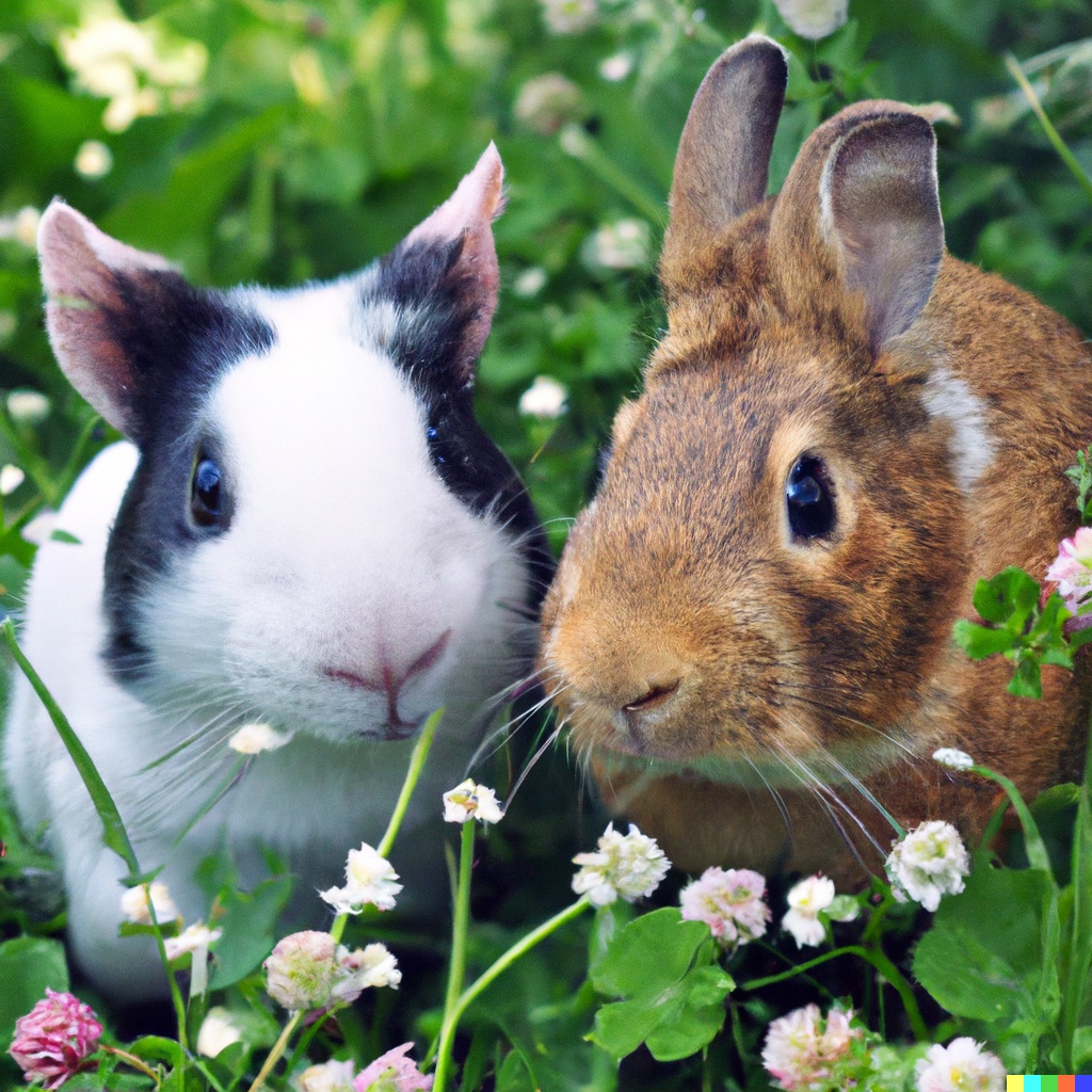 can guinea pigs and rabbits play together?
